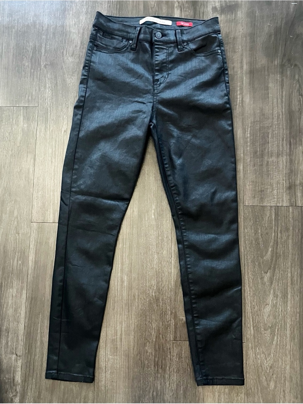 Celebrity Pink Black Coated Skinny Jeans